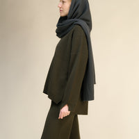 Pure Cashmere Maxi Ribbed Scarf