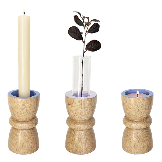 Vira 3 in 1 - Lavender Finish - Candle Holder / Tea Light Holder / Vase-0
