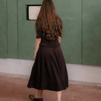 Extra Fine Merino Wool A-Line Skirt (3D-Knit)-4