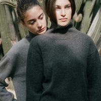 Pure Cashmere Maxi High Neck Sweater