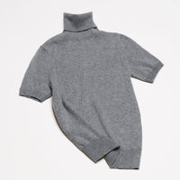 Pure Cashmere Short Sleeve Turtleneck