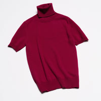 Pure Cashmere Short Sleeve Turtleneck