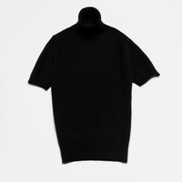 Pure Cashmere Short Sleeve Turtleneck