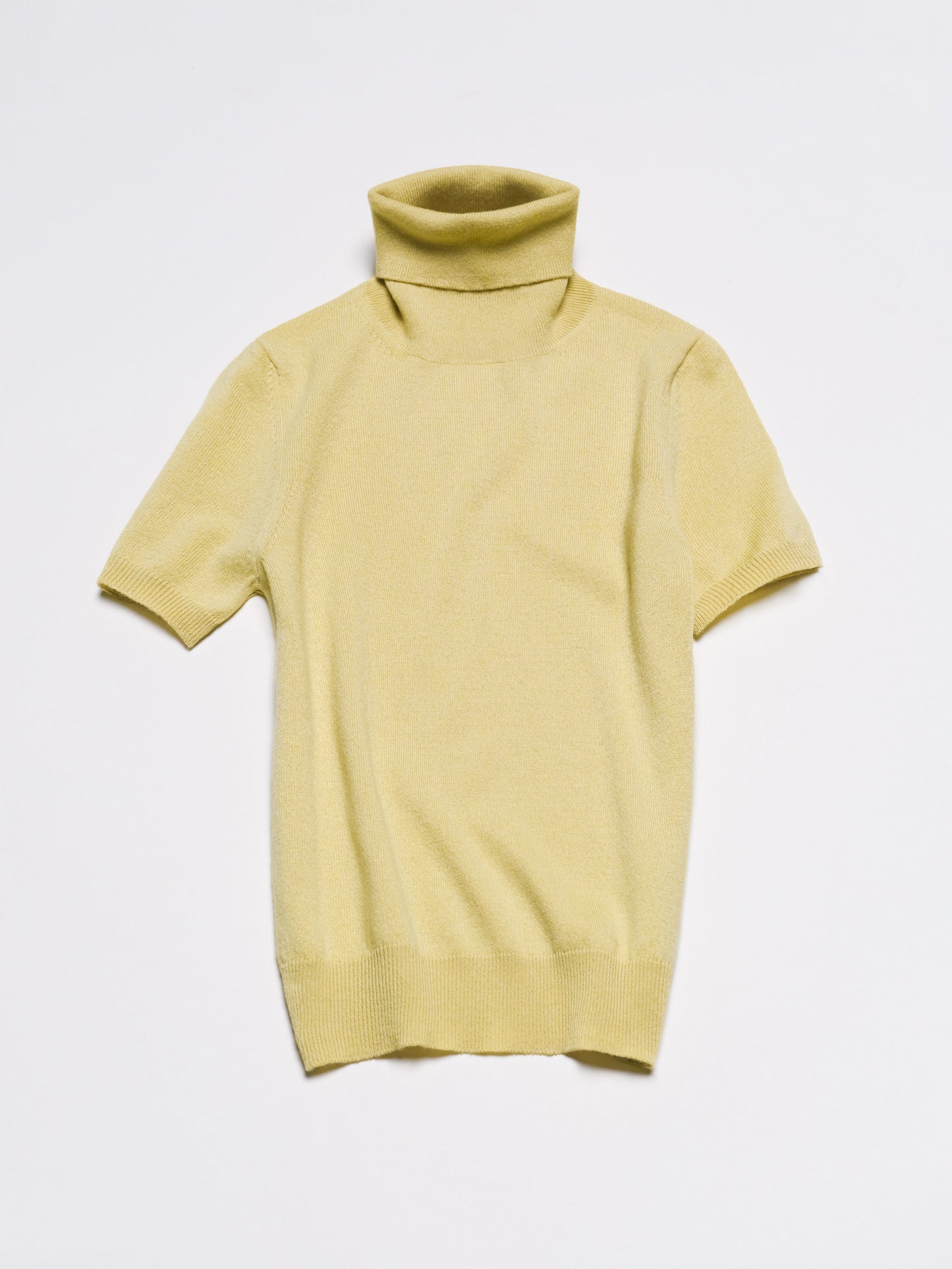 Pure Cashmere Short Sleeve Turtleneck