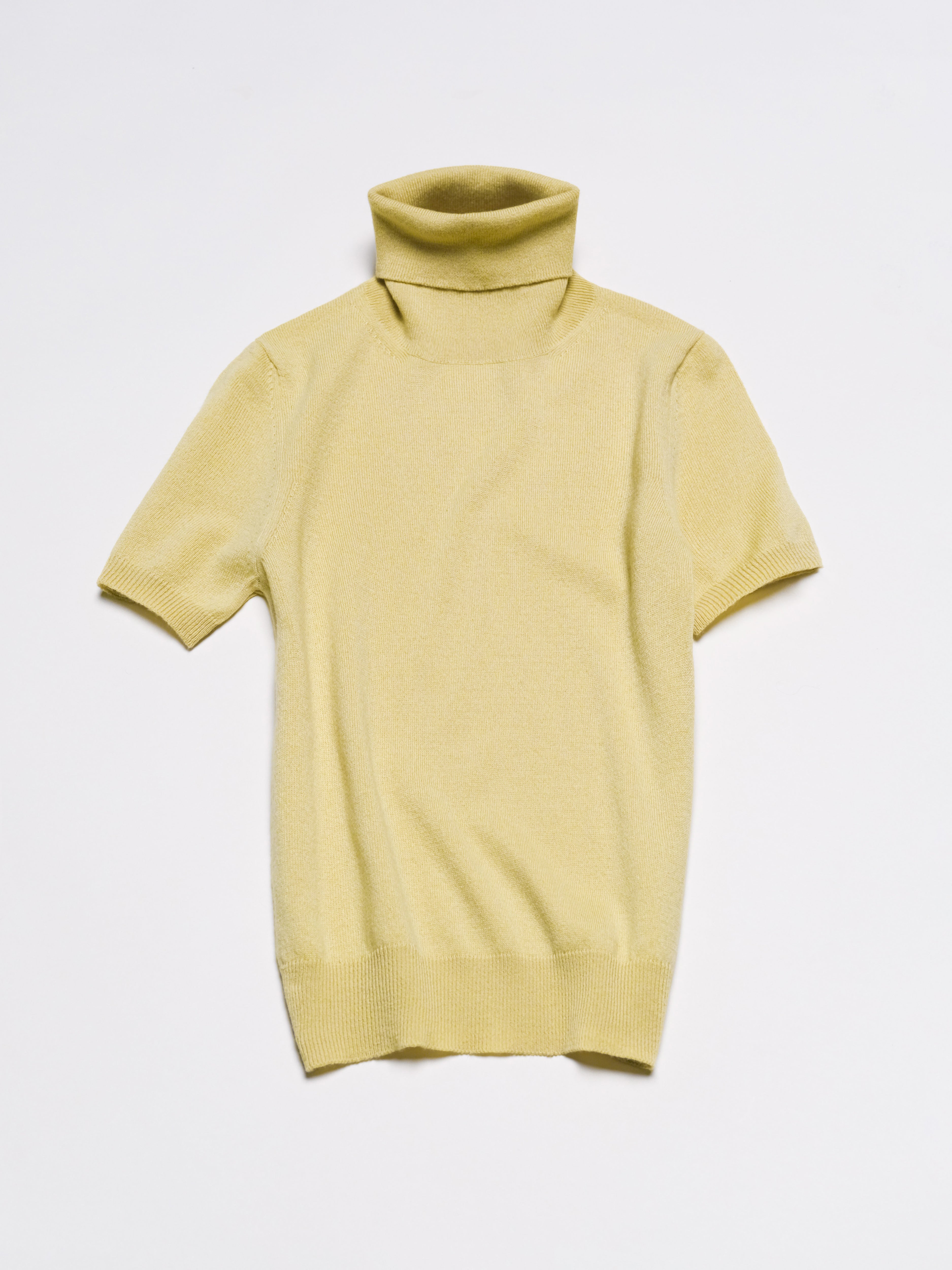 Pure Cashmere Short Sleeve Turtleneck
