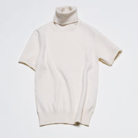 Pure Cashmere Short Sleeve Turtleneck