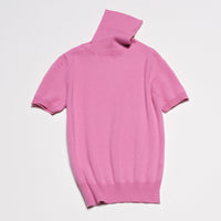 Pure Cashmere Short Sleeve Turtleneck