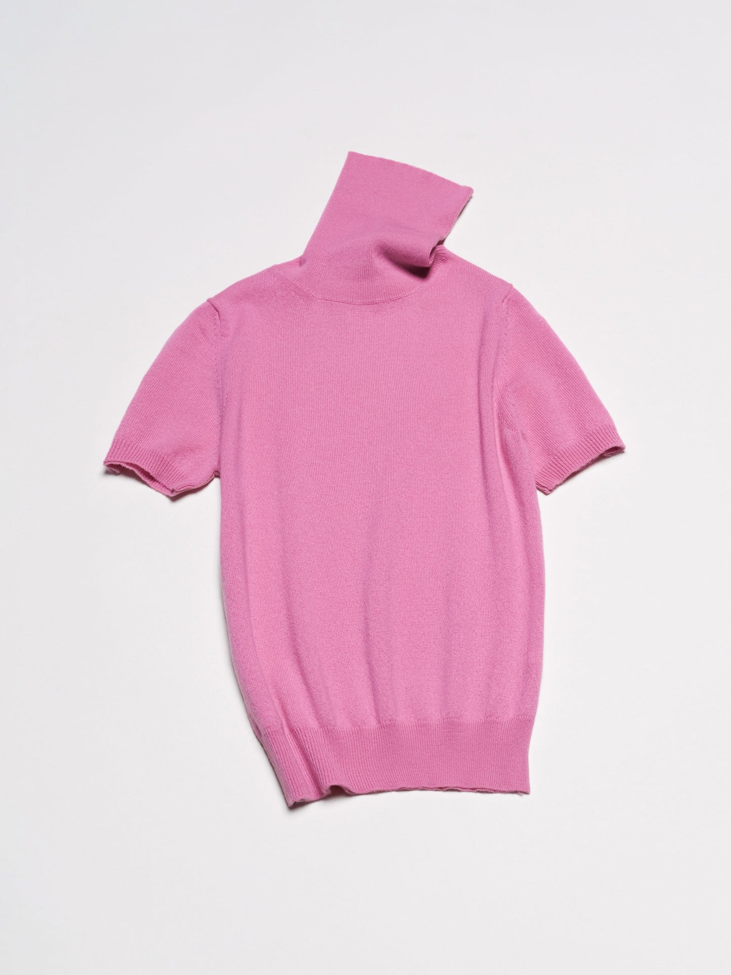 Pure Cashmere Short Sleeve Turtleneck