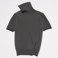 Pure Cashmere Short Sleeve Turtleneck