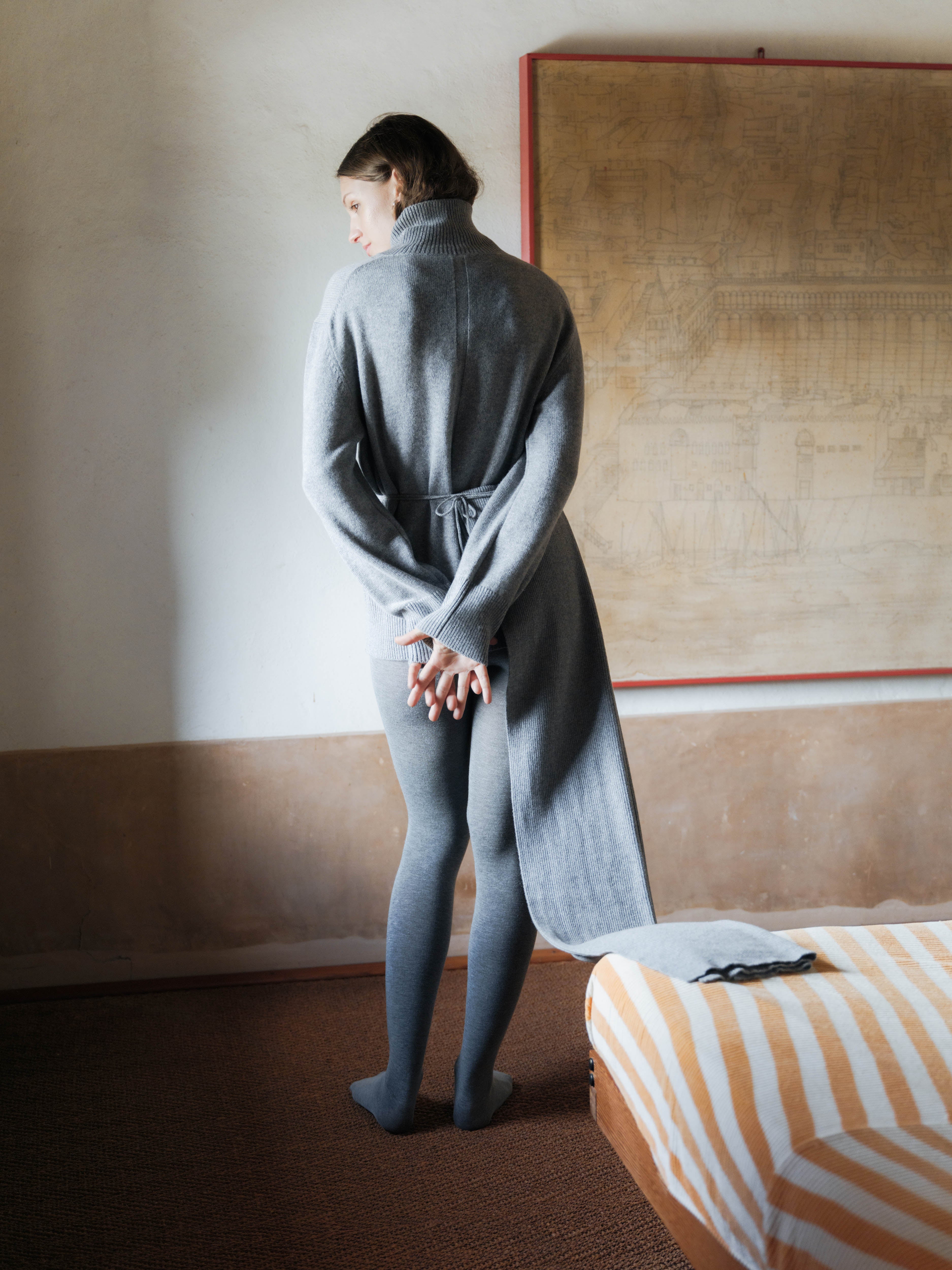 Pure Cashmere Maxi High Neck Sweater