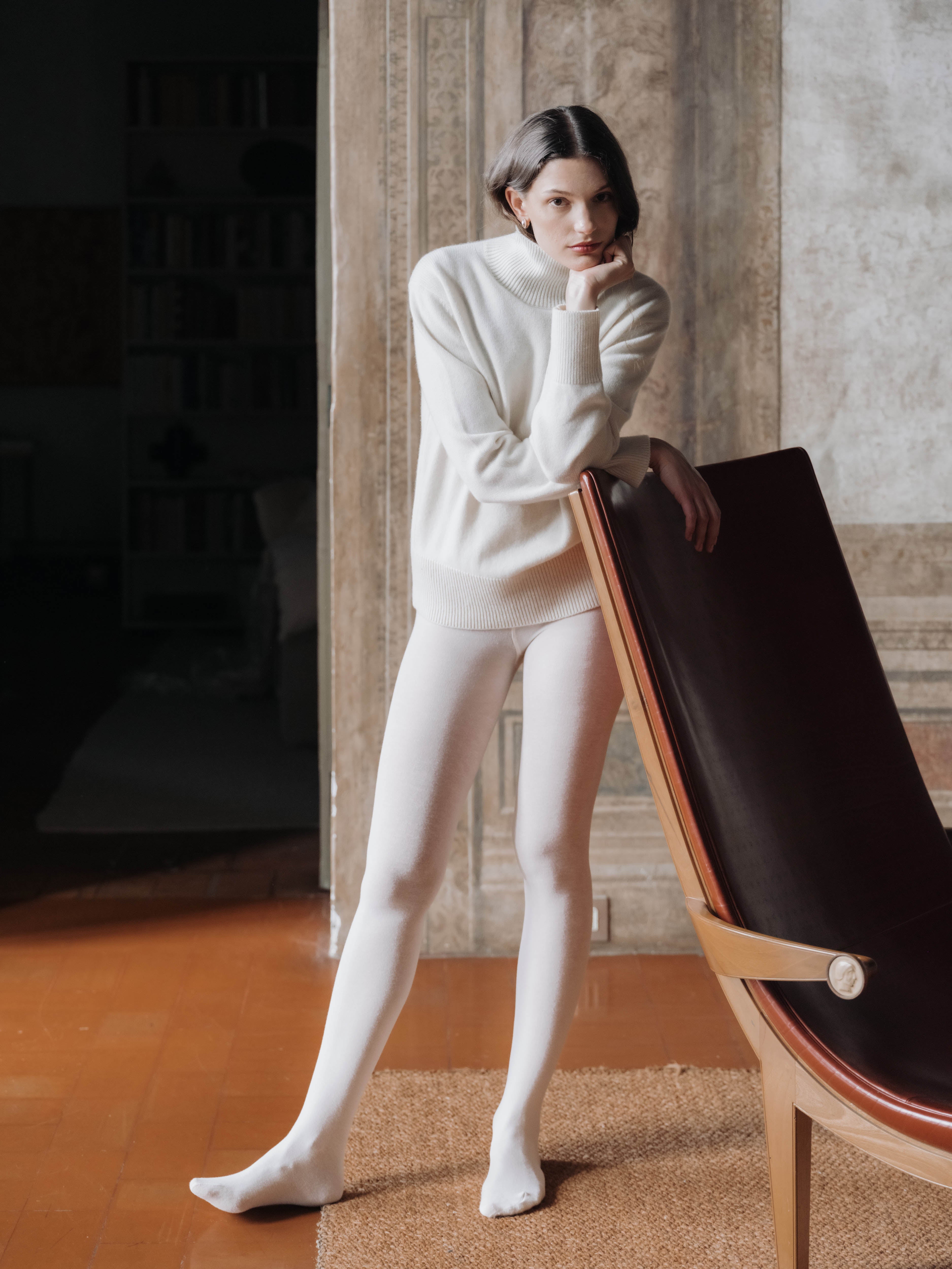 Pure Cashmere Maxi High Neck Sweater
