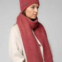 Natural Baby Alpaca and Merino Wool Light Fisherman's Rib Scarf