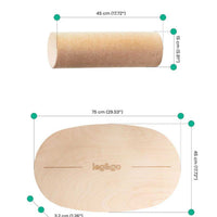 Round Balance Board With Exercise Roll - Centered Logo