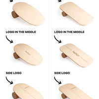 Round Balance Board With Exercise Roll - Centered Logo