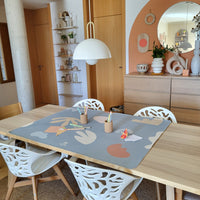 Kids Mealtime Floor Mat, Non-Slip & Waterproof - Organic Sea