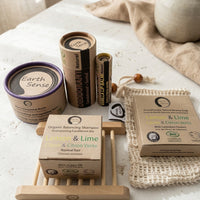 Organic Men's Grooming Gift Set, Sandalwood and Lemon Lime