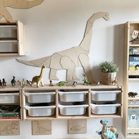 Origami Diplodocus Dinosaur – Wooden Wall Decoration, Small