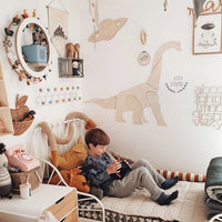 Origami Diplodocus Dinosaur – Wooden Wall Decoration, Small