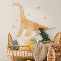 Origami Diplodocus Dinosaur – Wooden Wall Decoration, Small