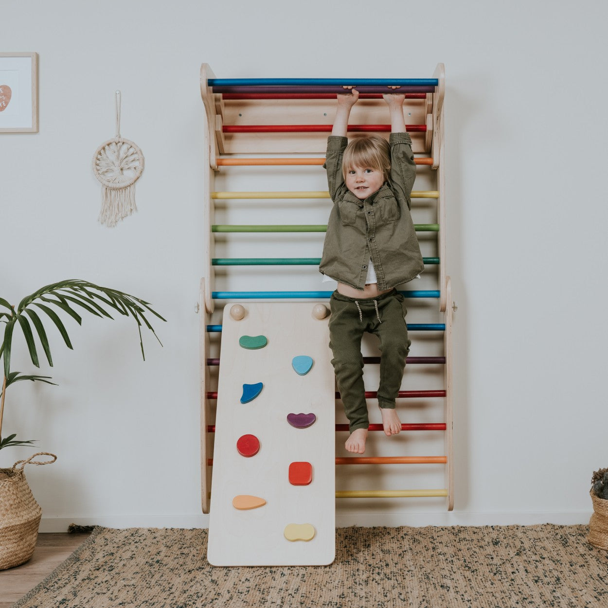 Ramp for the leg&go Pikler Triangle and Swedish Wall - Rainbow
