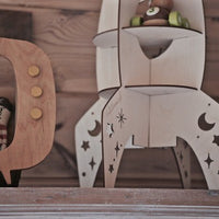 Rocket Shelf - Self-Assembly Wooden Decoration