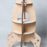 Rocket Shelf - Self-Assembly Wooden Decoration
