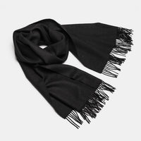 Natural Baby Alpaca Maxi-Scarf with Fringes