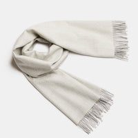 Natural Baby Alpaca Maxi-Scarf with Fringes