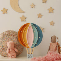 Wooden Wall Decoration - Moon, Saturn, Rocket & 10 Stars