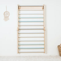 Pikler Triangle Climber with Swedish Wall Add-On (Ages 6m–7y) - Pastel