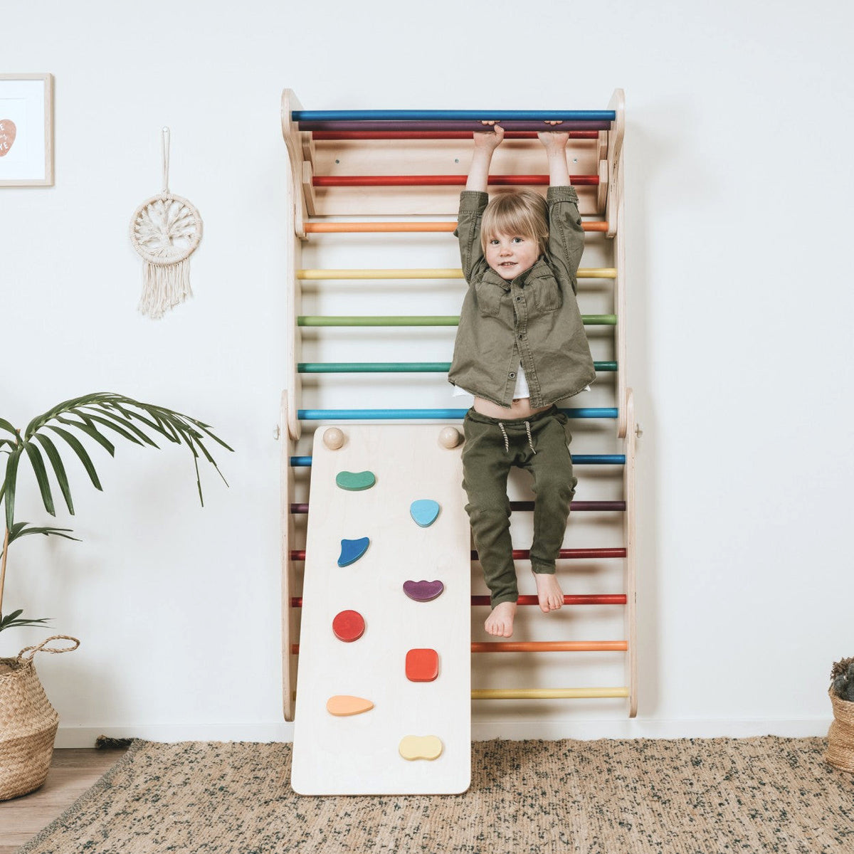 Ramp for the leg&go Pikler Triangle and Swedish Wall - Rainbow