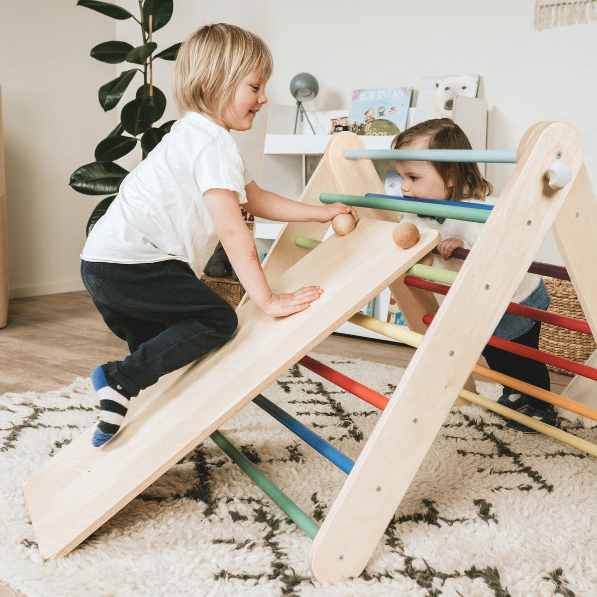 Ramp for the leg&go Pikler Triangle and Swedish Wall - Rainbow