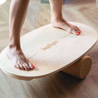Round Balance Board With Exercise Roll - Centered Logo
