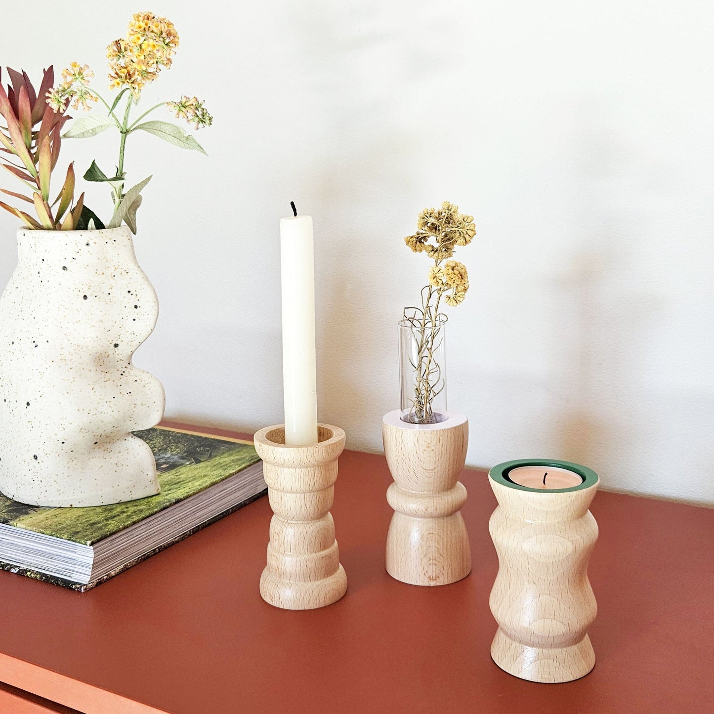 Vira 3 in 1 - Lavender Finish - Candle Holder / Tea Light Holder / Vase-3