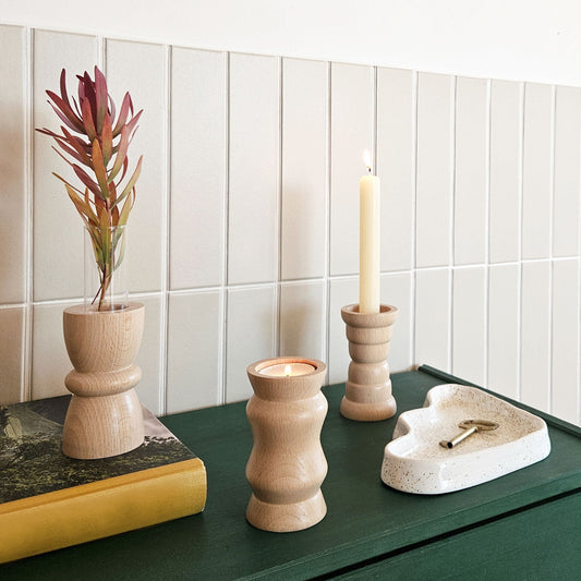 Vira 3 in 1 - Pure Wood I - Candle Holder / Tea Light Holder / Vase-0