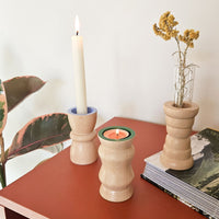 Vira 3 in 1 - Green Finish - Candle Holder / Tea Light Holder / Vase-4