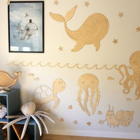 Wooden Wall Decoration - Whale