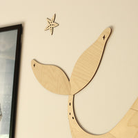 Wooden Wall Decoration - Whale