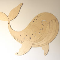 Wooden Wall Decoration - Whale