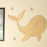 Wooden Wall Decoration - Whale