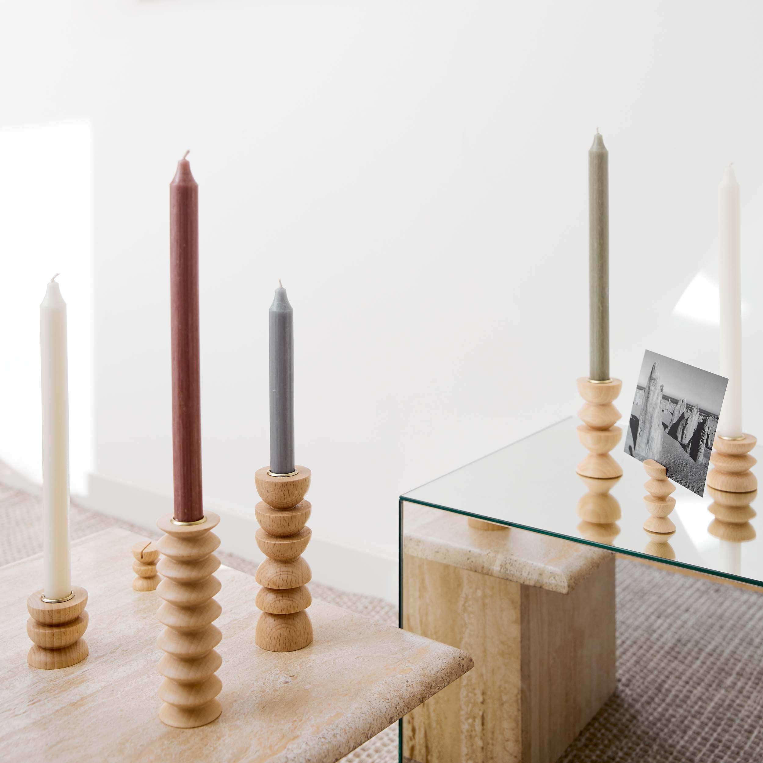 Totem Wooden Candle Holder - Tall Nº 2-4