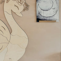 Wooden Wall Decoration - Swan