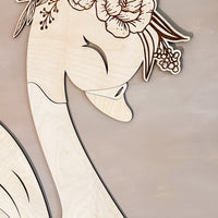 Wooden Wall Decoration - Swan
