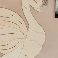 Wooden Wall Decoration - Swan